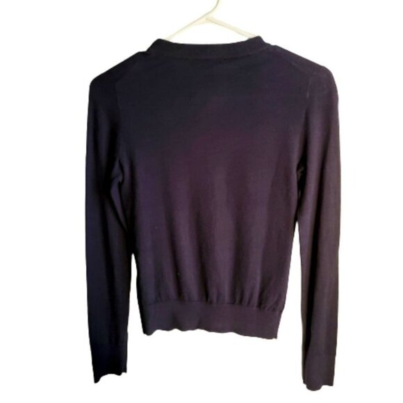 J. Crew 100% Cotton  button front cardigan, navy blue NWT - Picture 5 of 5